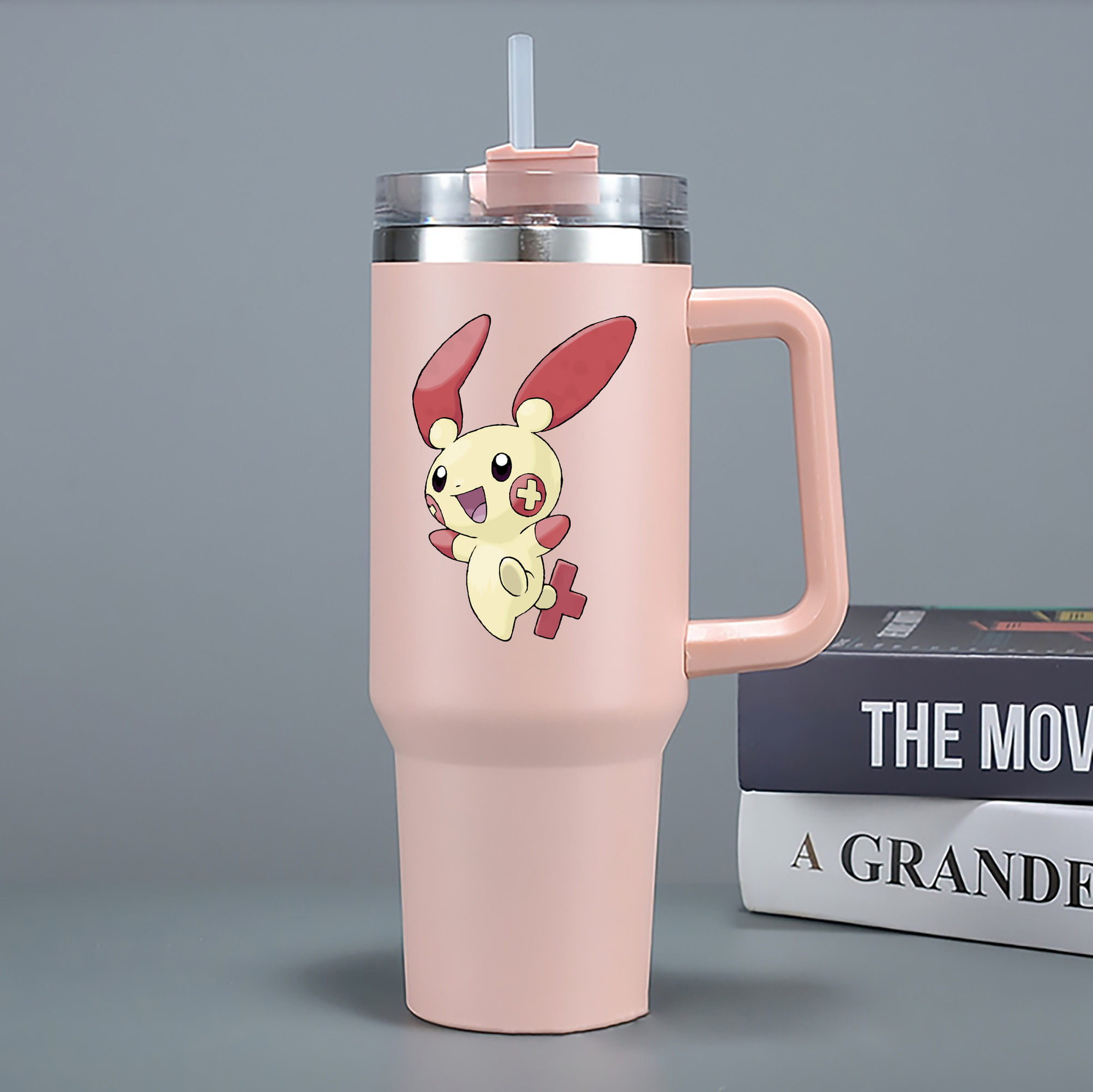 （画像用） ポケットモンスター Pokémon 1200mL車用タンブラー - クリスタルステッカー（プラスチックストロー付き）